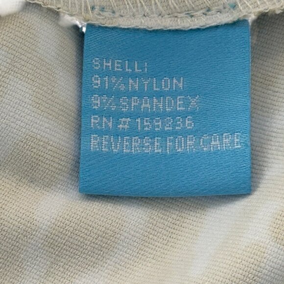 J. McLaughlin Womens Top Catalina Cloth Beige White Geometric 3/4 Sleeve Size M - Picture 7 of 8